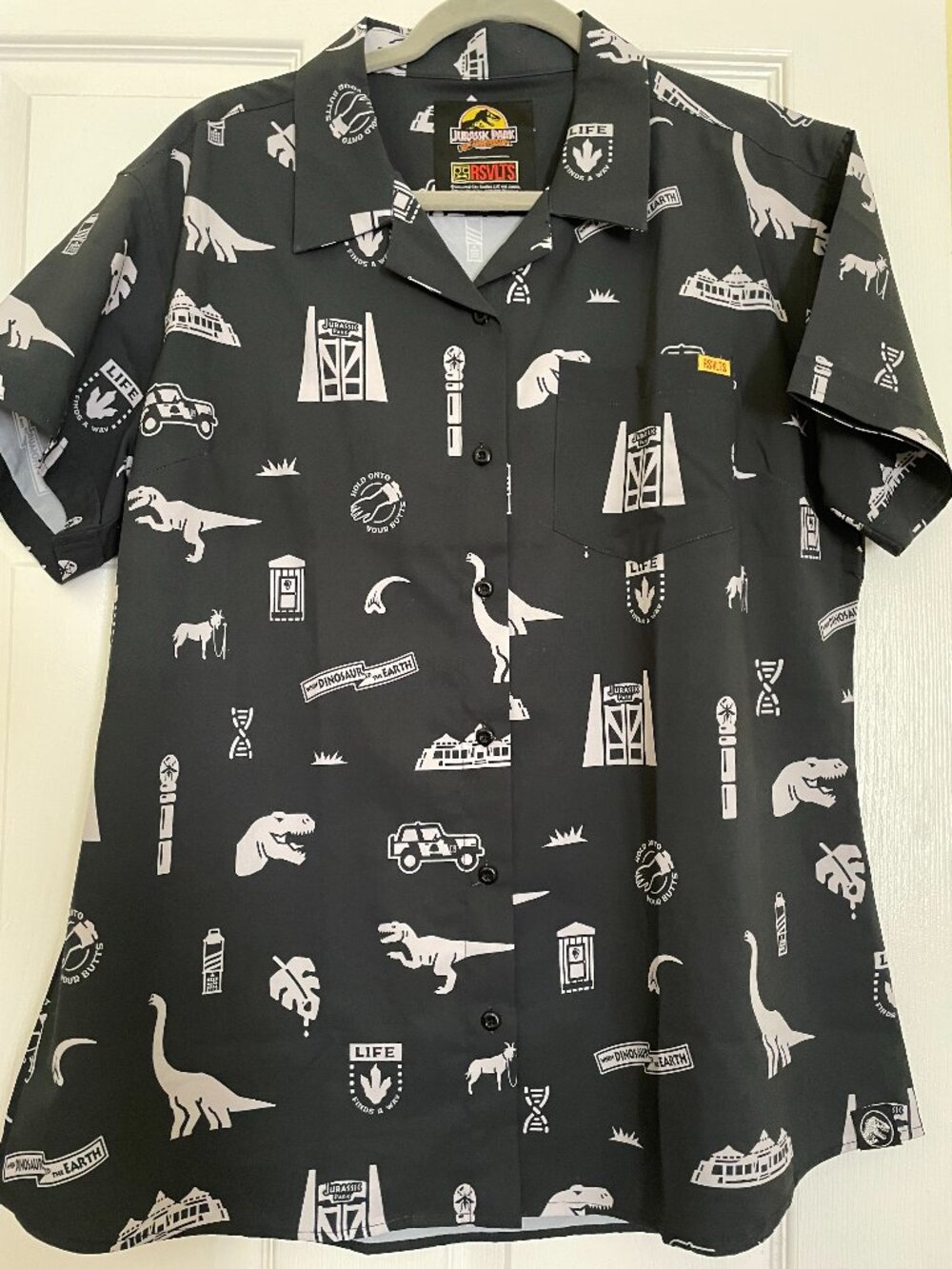 RSVLTS x Jurassic Park "Life Finds A Way" Women’s Kunuflex Short Sleeve Shirt XL